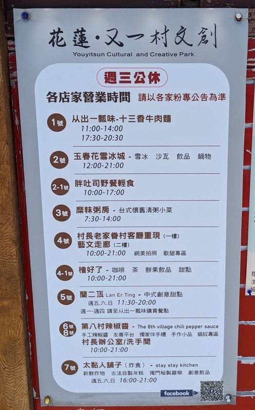 施設案内看板。