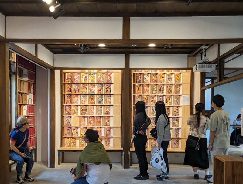 漫画展示の様子 漫画の展示の様子。