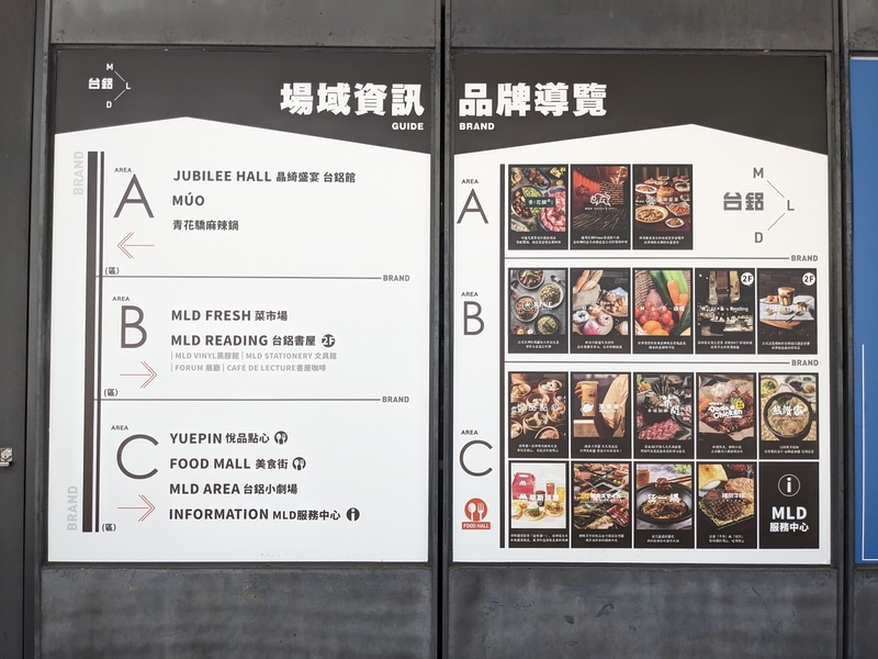 施設案内板。