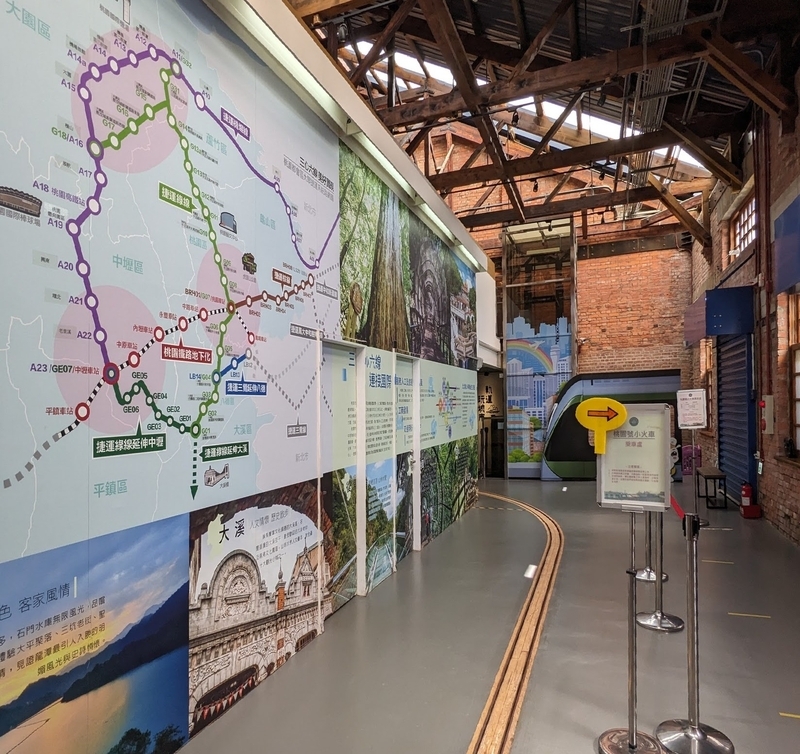 鉄道の将来像展示 桃園市の鉄道の将来像の展示。