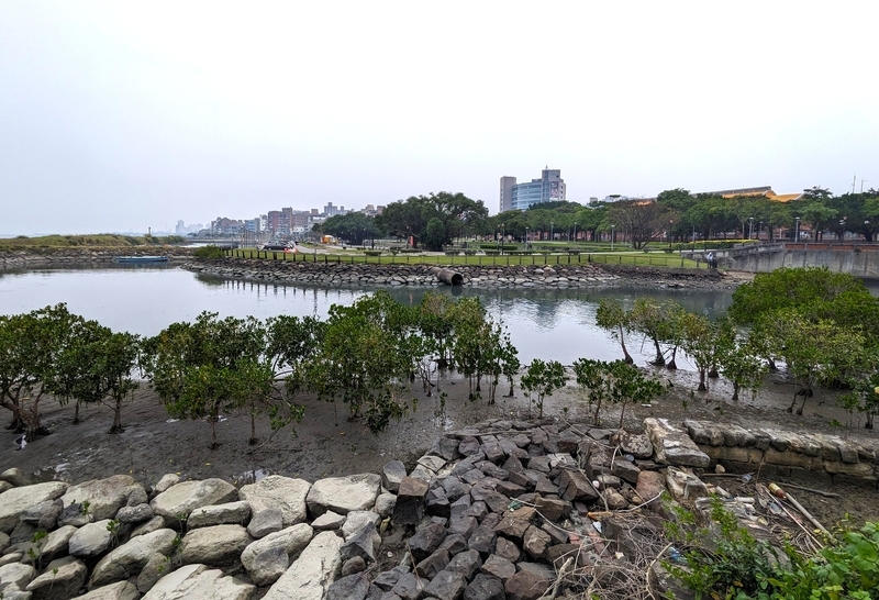 淡水河の眺望 展望テラスからの淡水河の様子。