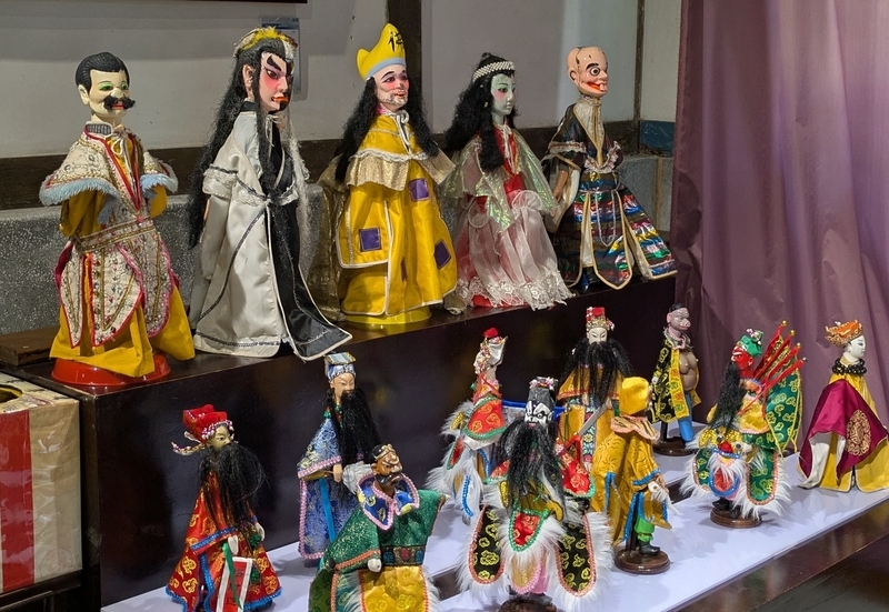 台湾戯劇館で展示されている人形の様子。