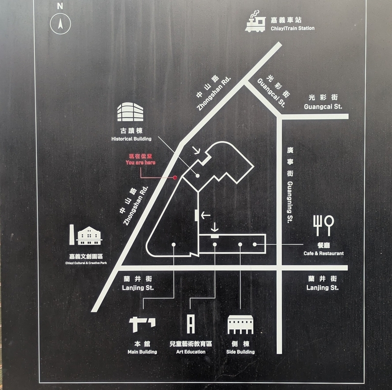 施設全体の配置を示すマップ。