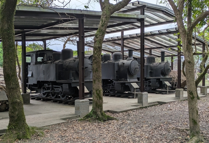 蒸気機関車の屋外展示 羅東林業文化園区 屋外の蒸気機関車展示