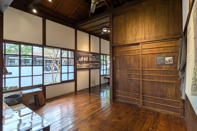 日本家屋の扉などの保存展示 羅東林業文化園区 森動館 日本家屋の保存要素