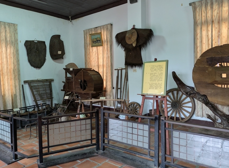 旧宅で展示されている当時の作業具。