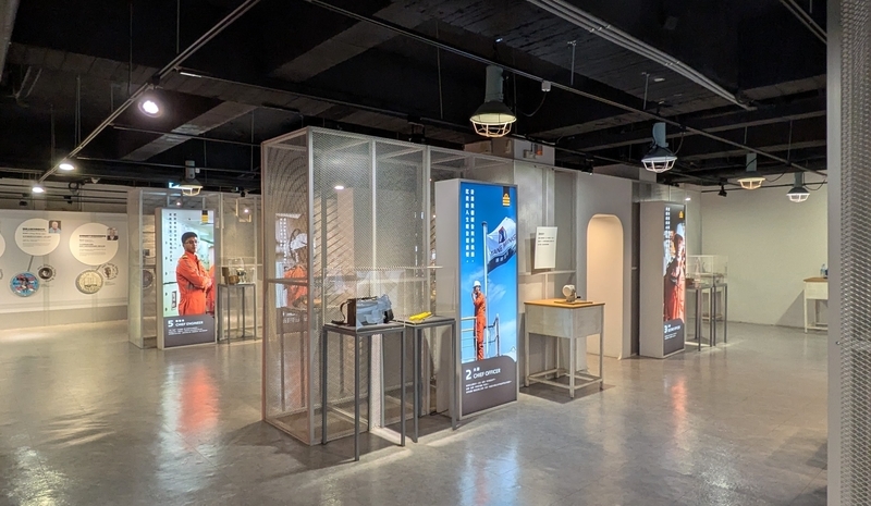 海洋文化展示1 海洋文化に関する展示空間の一角