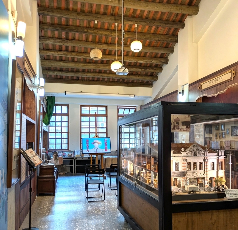 大安醫院の断面模型展示 渭水驛站2階に展示されている大安醫院の断面模型。