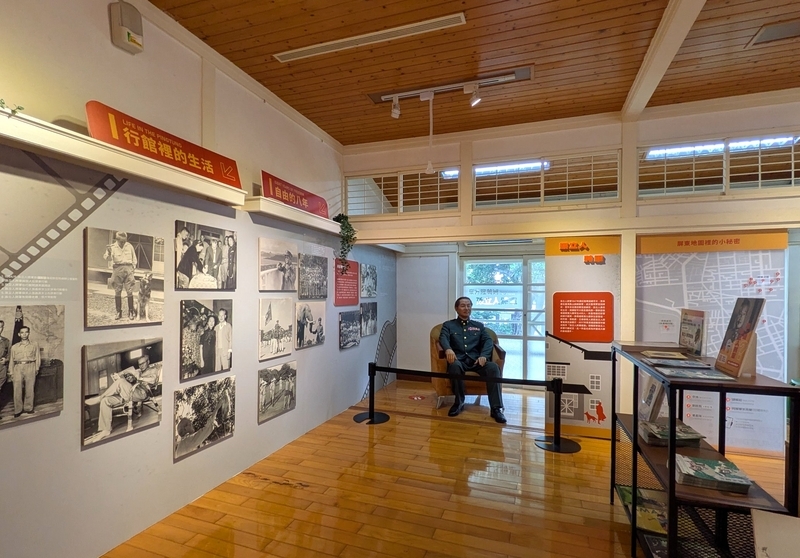 2階で行われている孫立人將軍に関する展示の様子。